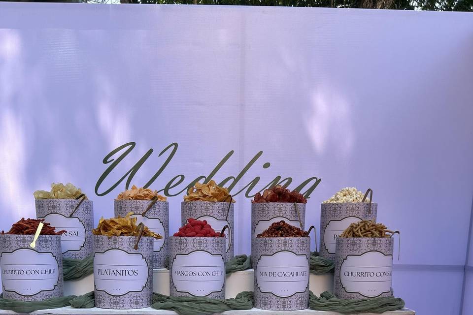 Mesa de botanas a granel