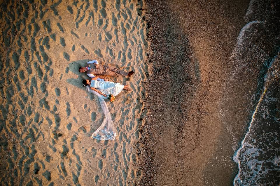 Enamorados en la playa