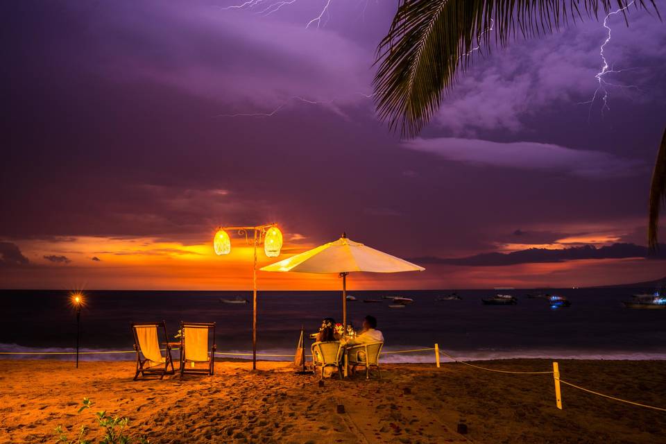 Brillo en la playa de Vallarta