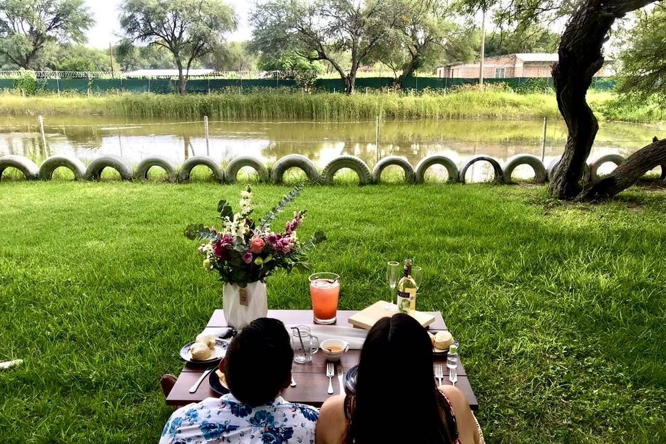 Picnic cerca del lago