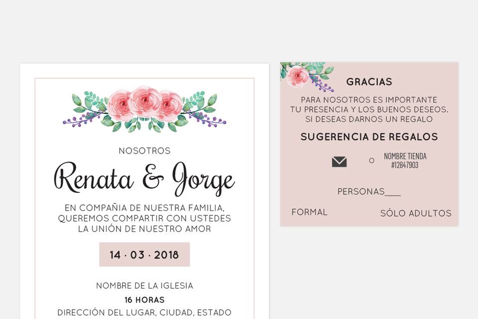 Invitación novios