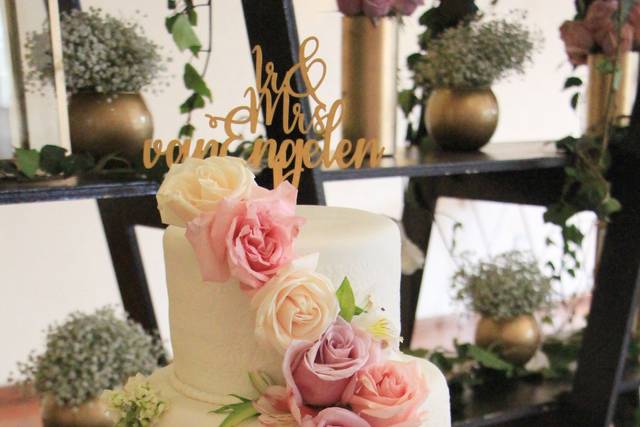 Pastel de champagne rosa