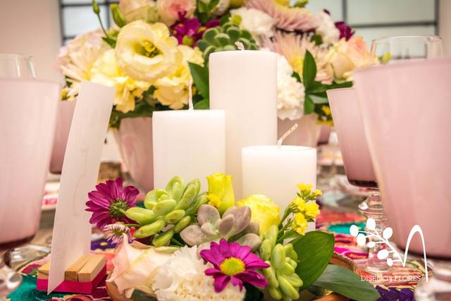 Barro, velas y suculentas