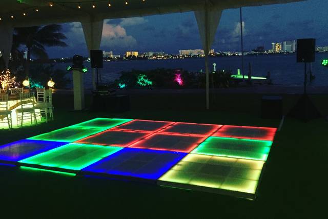 Pista de acrílico iluminado