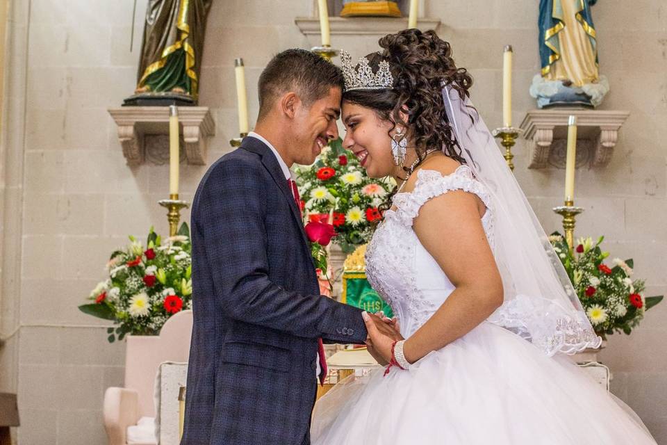 Recien casados a la iglesia