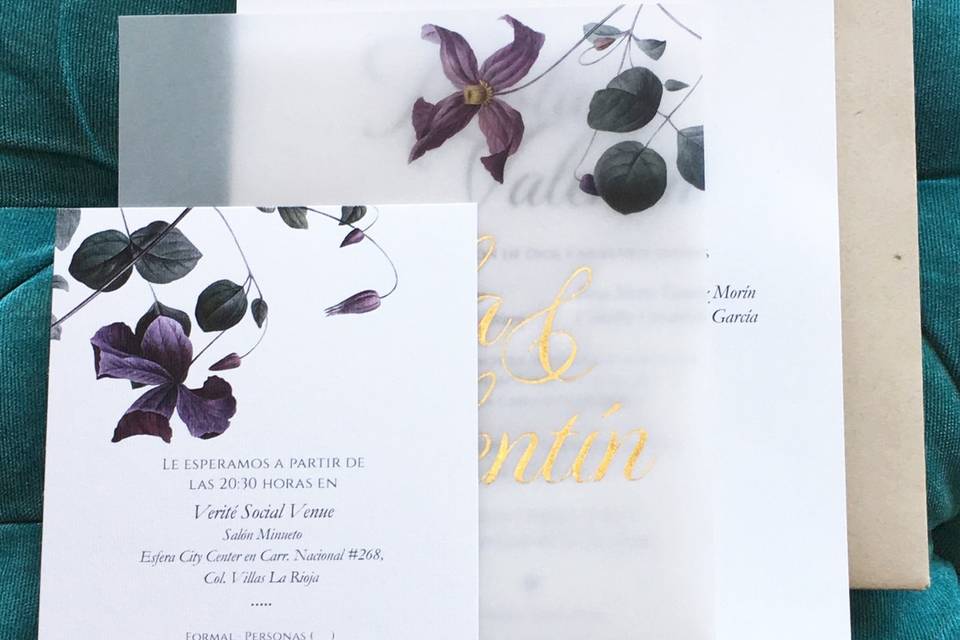 Suite elegace + vellum y foil