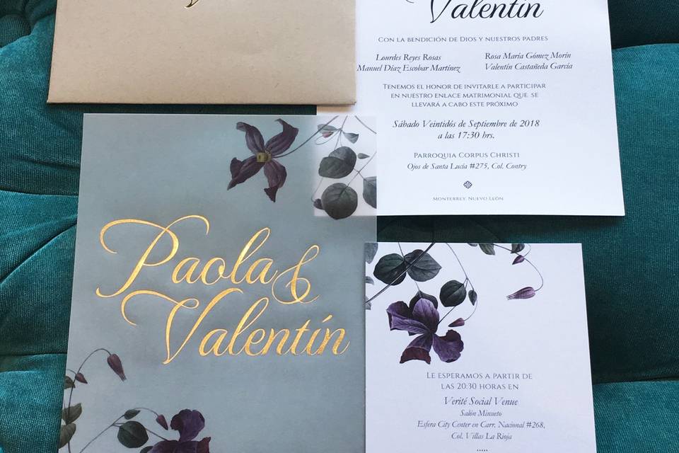 Suite elegace + vellum y foil