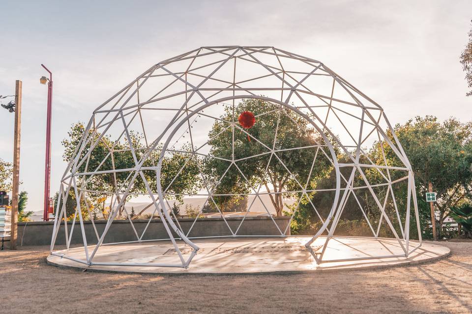 Domo cilíndrico para eventos