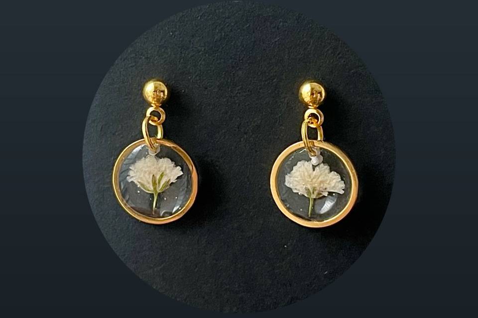 Aretes con tus flores encapsul