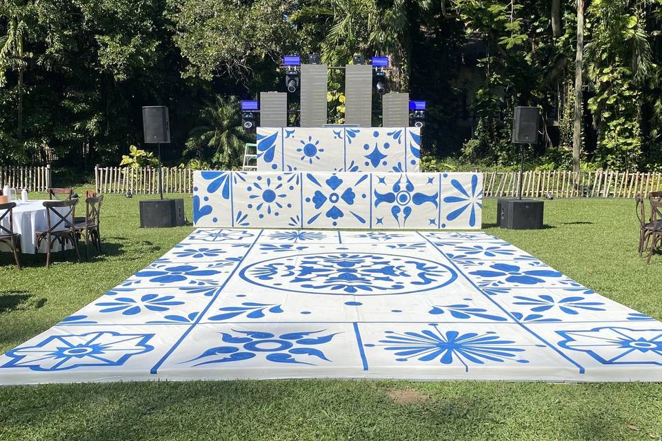 Pista barras cabina pintadas