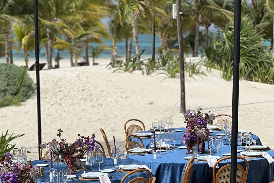 Una cena en la playa