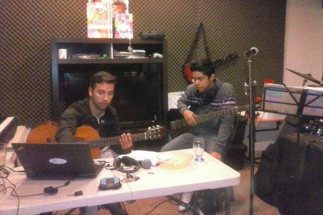 Grabando en el estudio