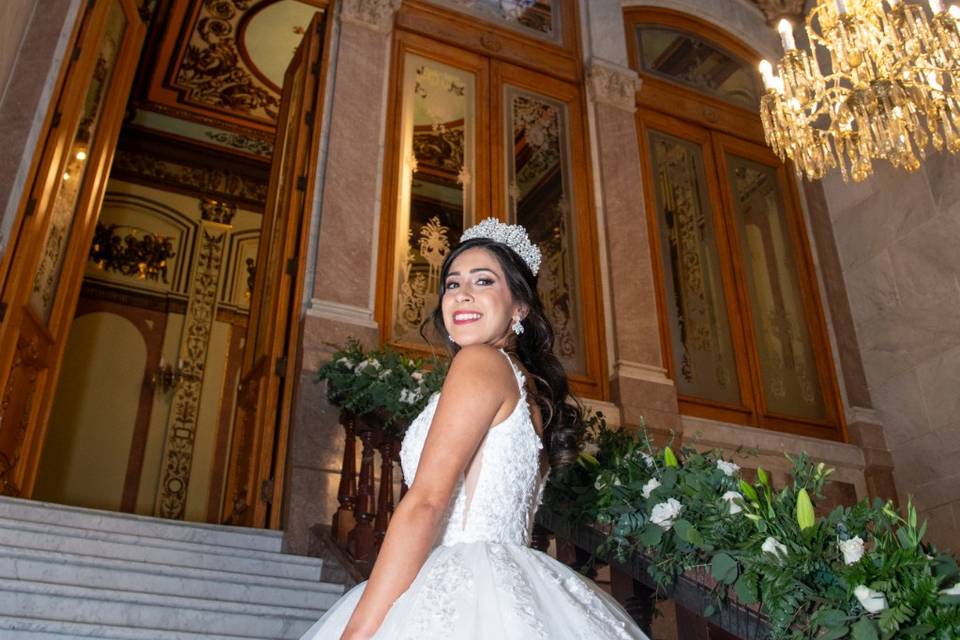 Una novia radiante