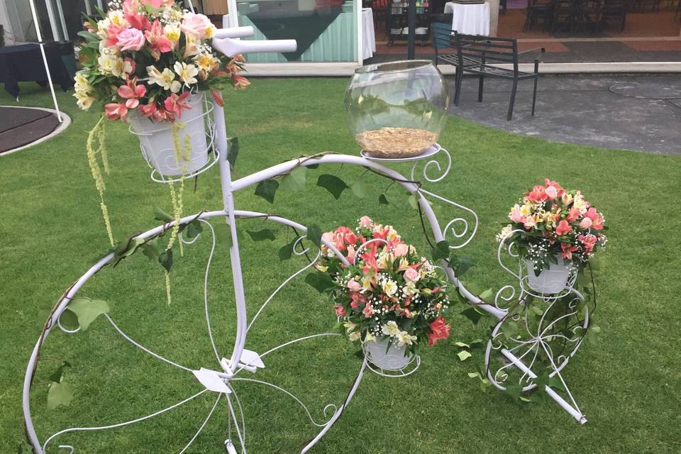 Bicicleta con flores