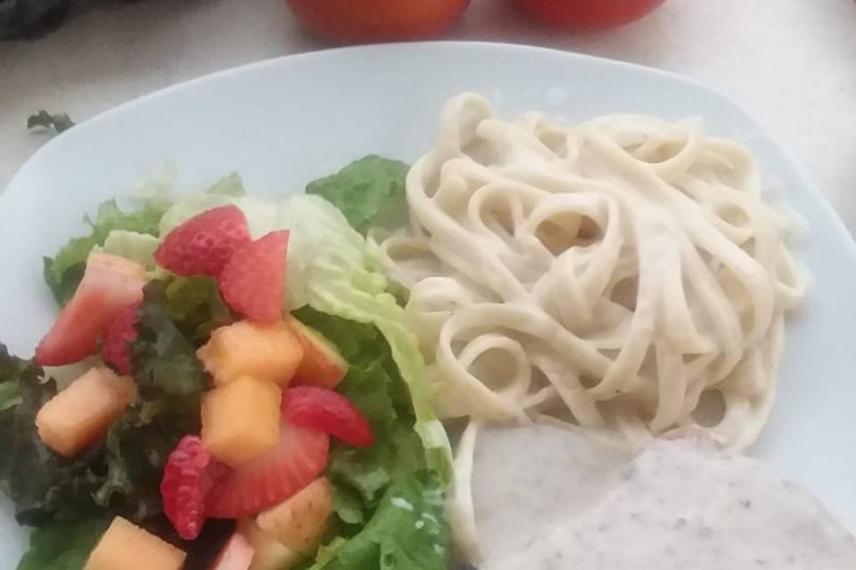 Pasta con fruta