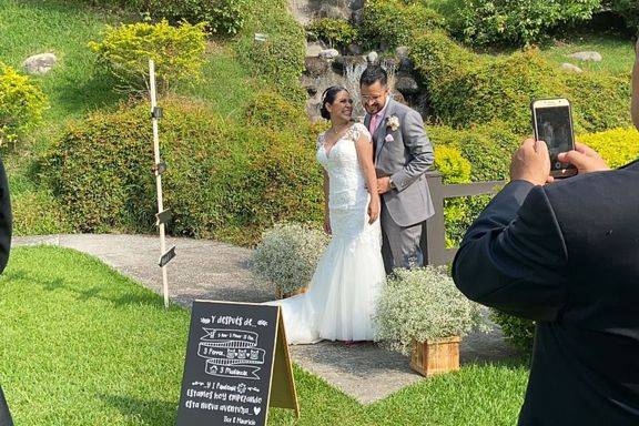 Letrero en vinil para boda