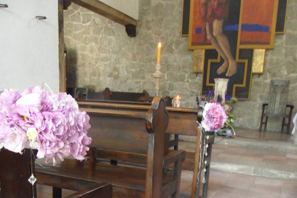 Flores para pasillo de Iglesia