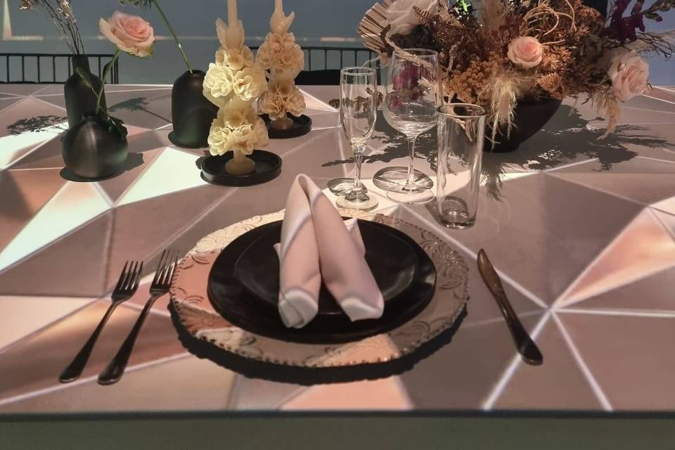 Mesa para degustación de boda