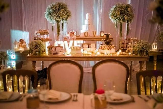 Decoracion de mesa para pastel