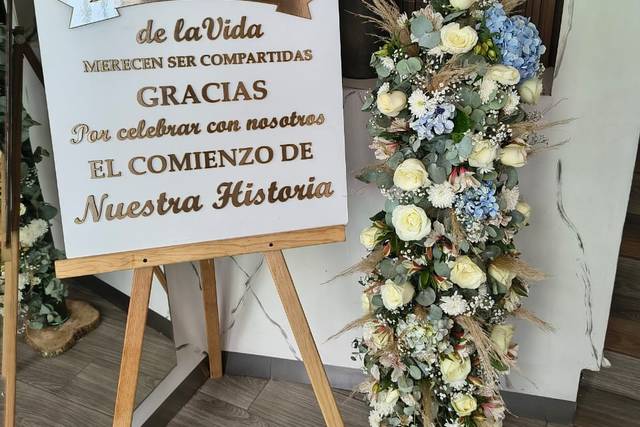 Letrero de bienvenida