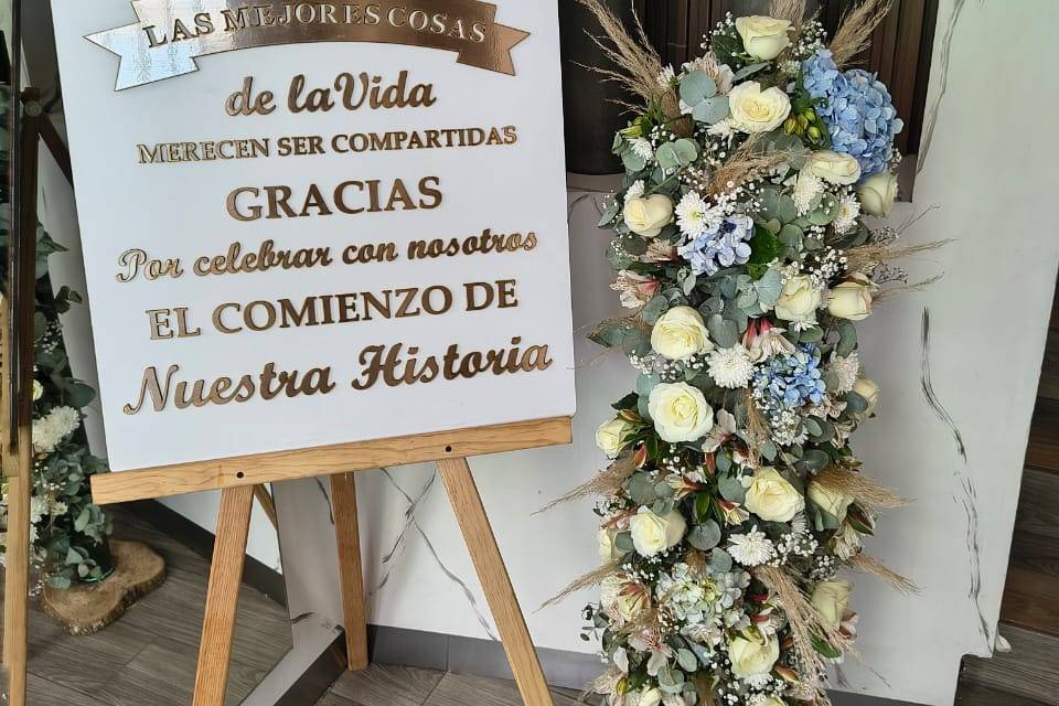 Letrero de bienvenida