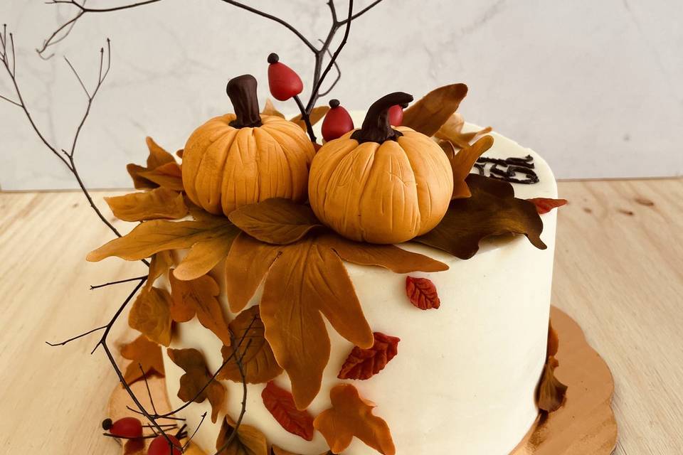 Pastel de bodas otoño