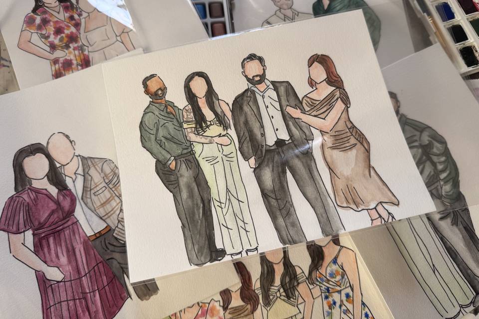 Dibujo en acuarela