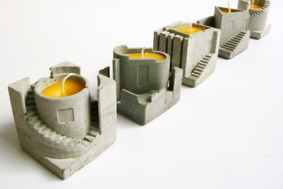 Mini velas en concreto S