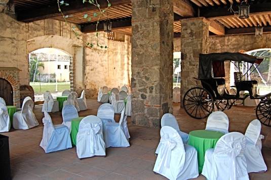 Decoración en blanco y verde