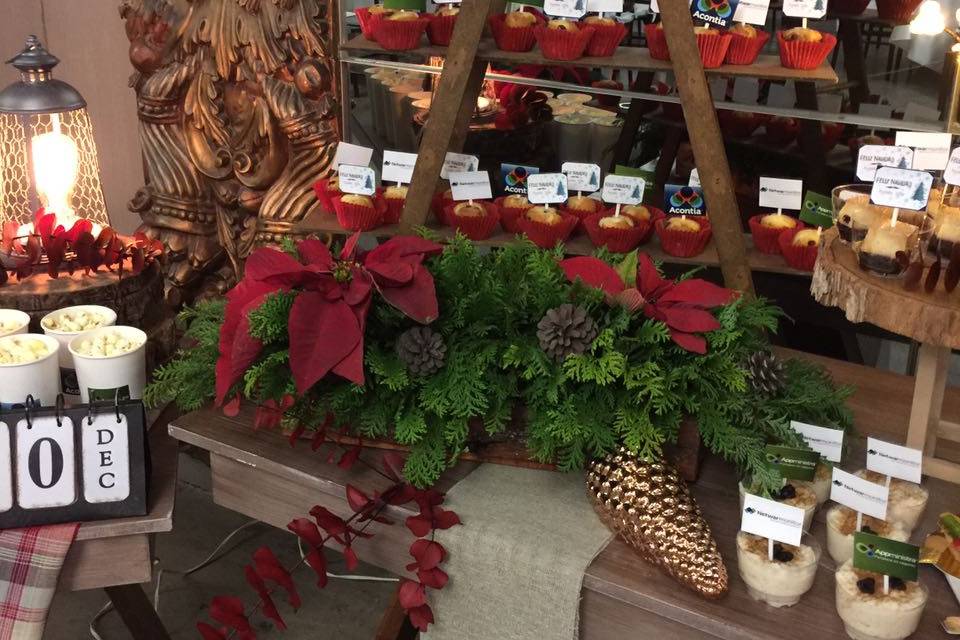 Decoración para mesa de postre