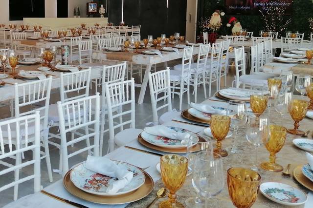 Banquete en color ambar