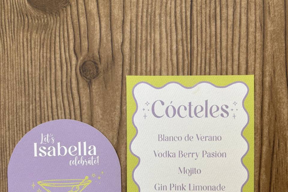 Menú bebidas