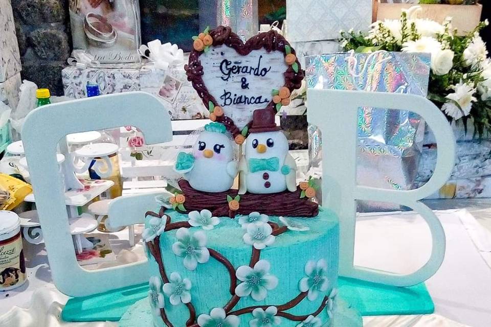 Pastel de bodas de fondant