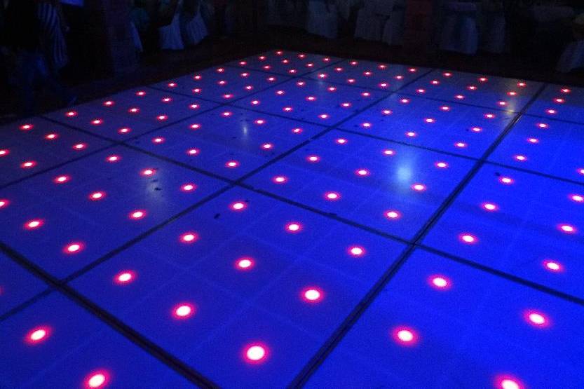 Pista de acrílico con leds