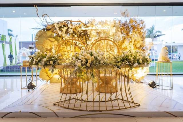 Mesa de novios con back