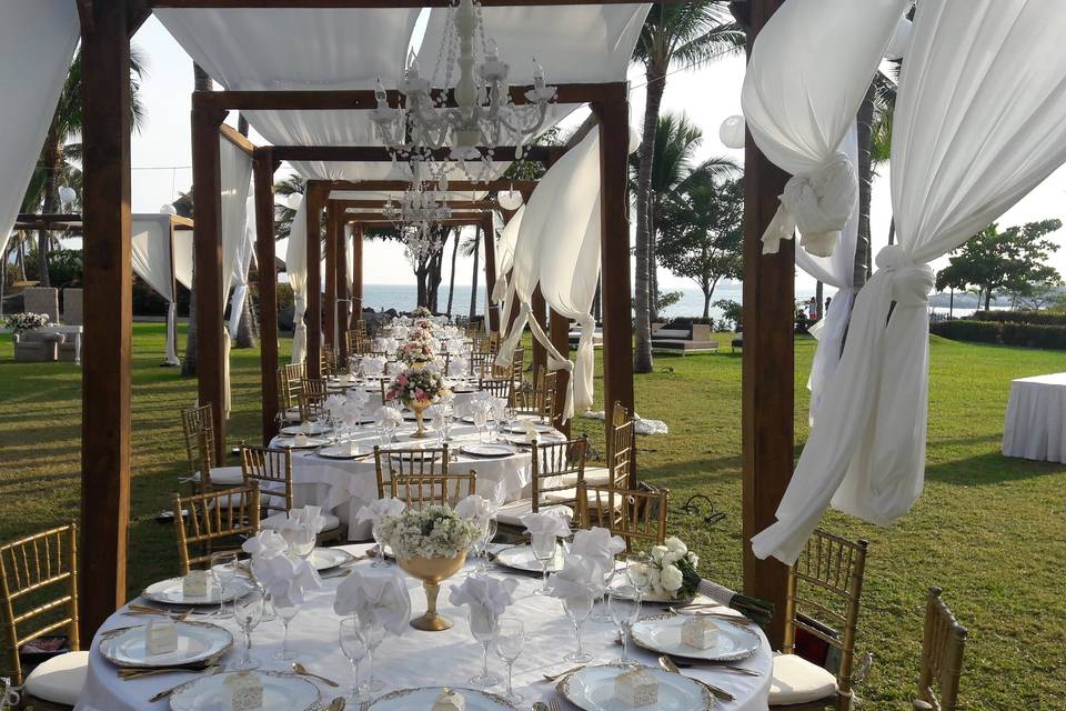 Banquete pérgola