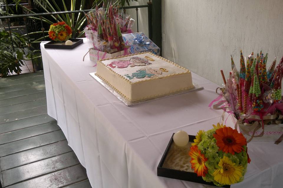 Mesa para el pastel