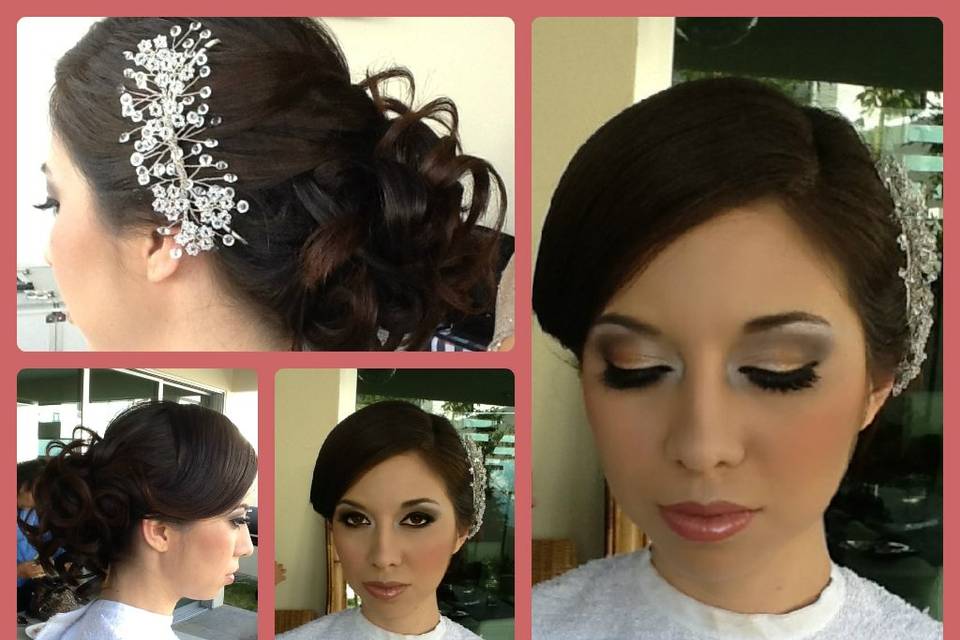 Maquillaje y peinado novia