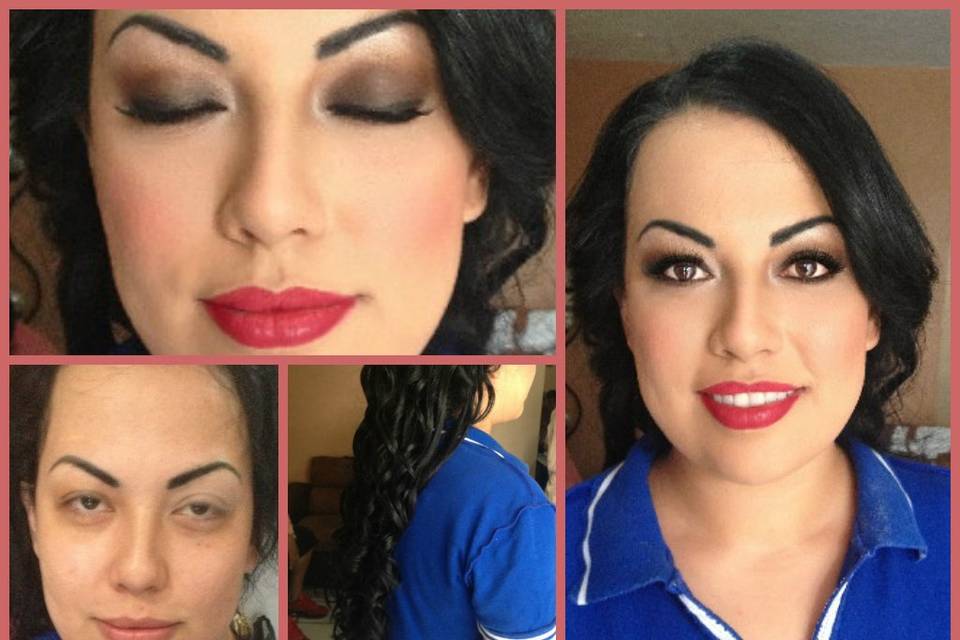 Maquillaje y peinado social