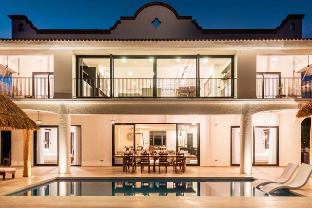 Beachfront villa exterior