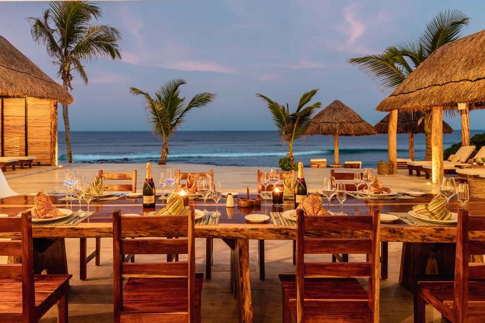 Beachfront dining
