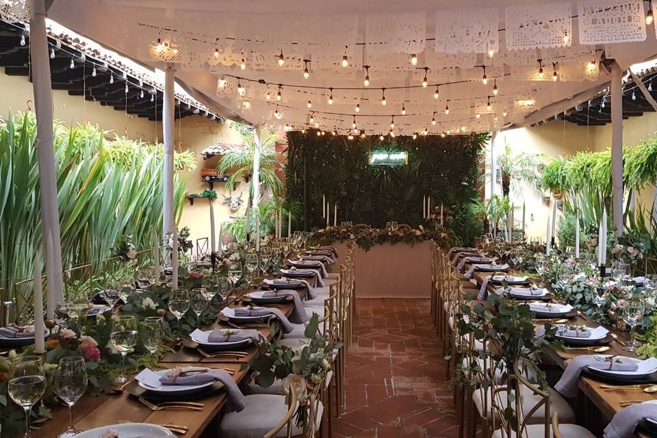 Banquete patio central