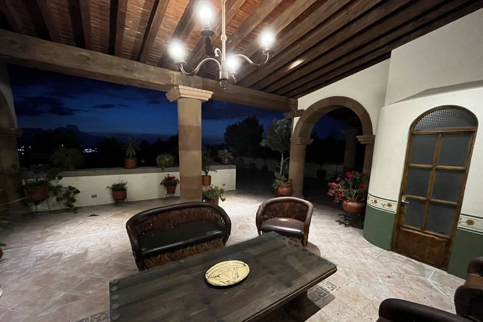 Terraza techada