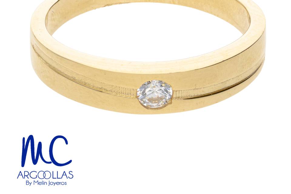 Argolla oro 10 y 14 kilates