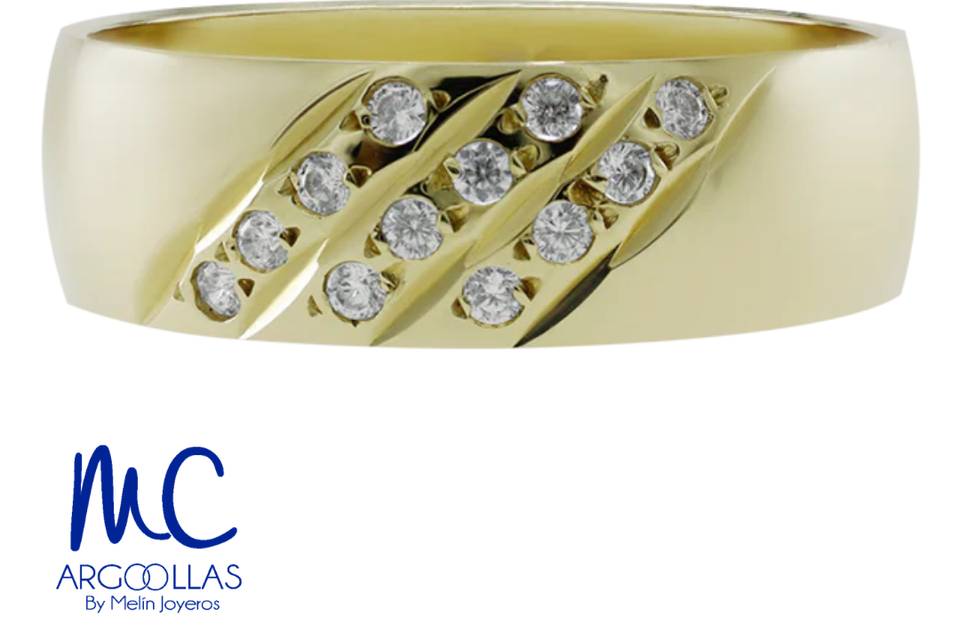 Argolla oro 10 y 14 kilates