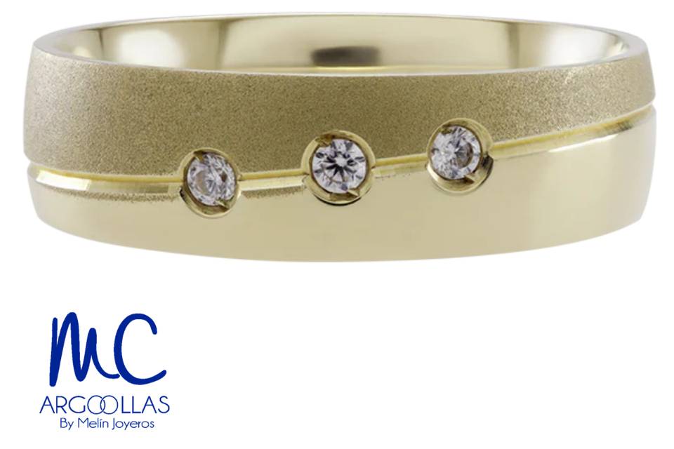 Argolla con zirconia 10k y 14k