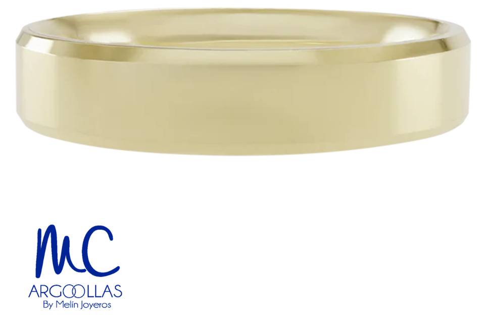 Argolla 5mm 10 y 14 kilates