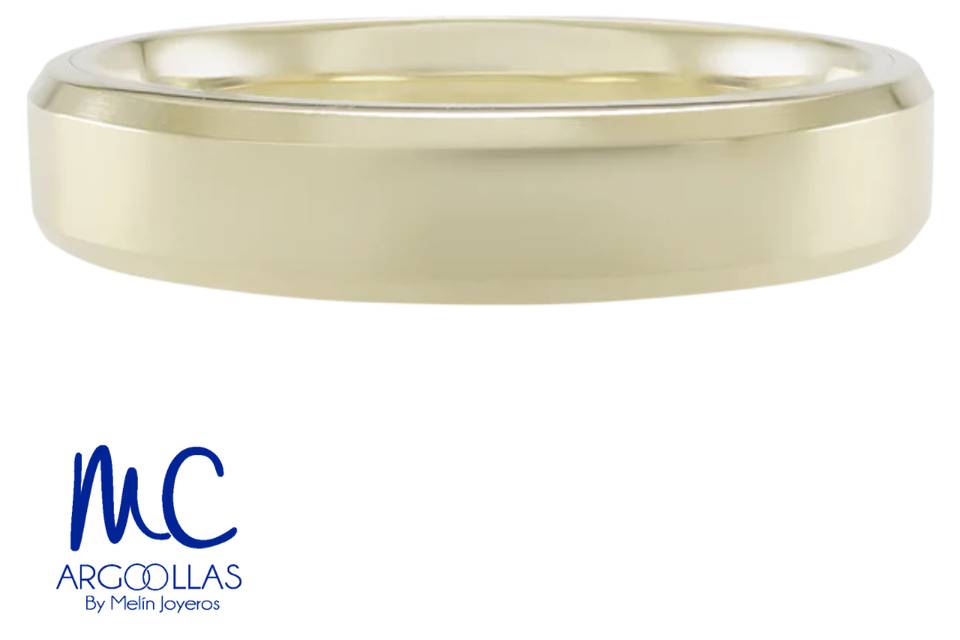 Argolla 4mm lisa 10 y 14 kt