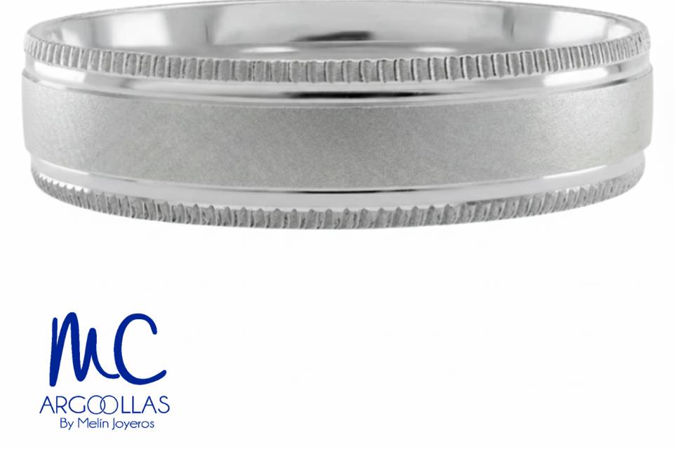 Argolla oro blanco 10k y 14k
