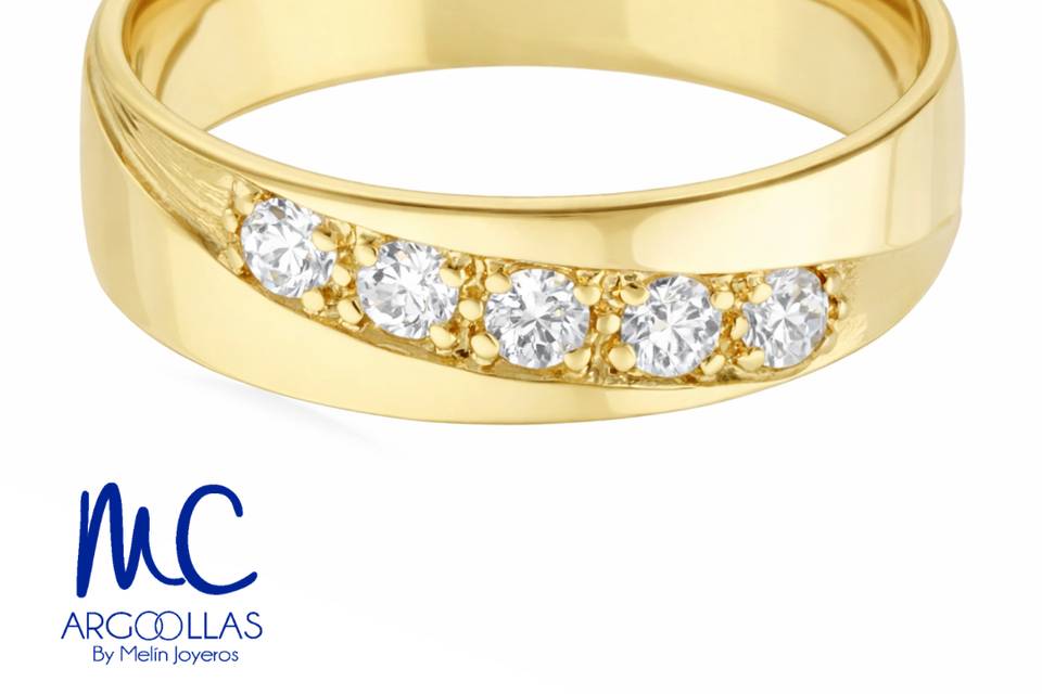 Argolla oro 10 y 14 kilates